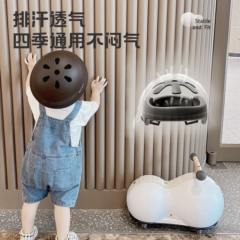 儿童平衡车护具骑行宝宝小轮车自行车滑板头盔防摔护膝肘套装