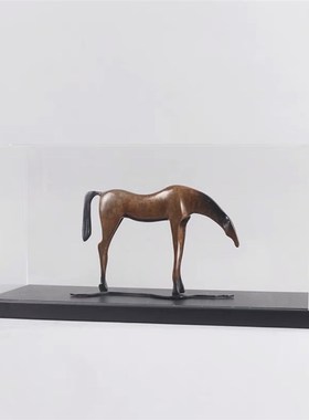 马到成功摆件金属工艺品办公室博古架大班台摆设客厅玄关柜马摆件