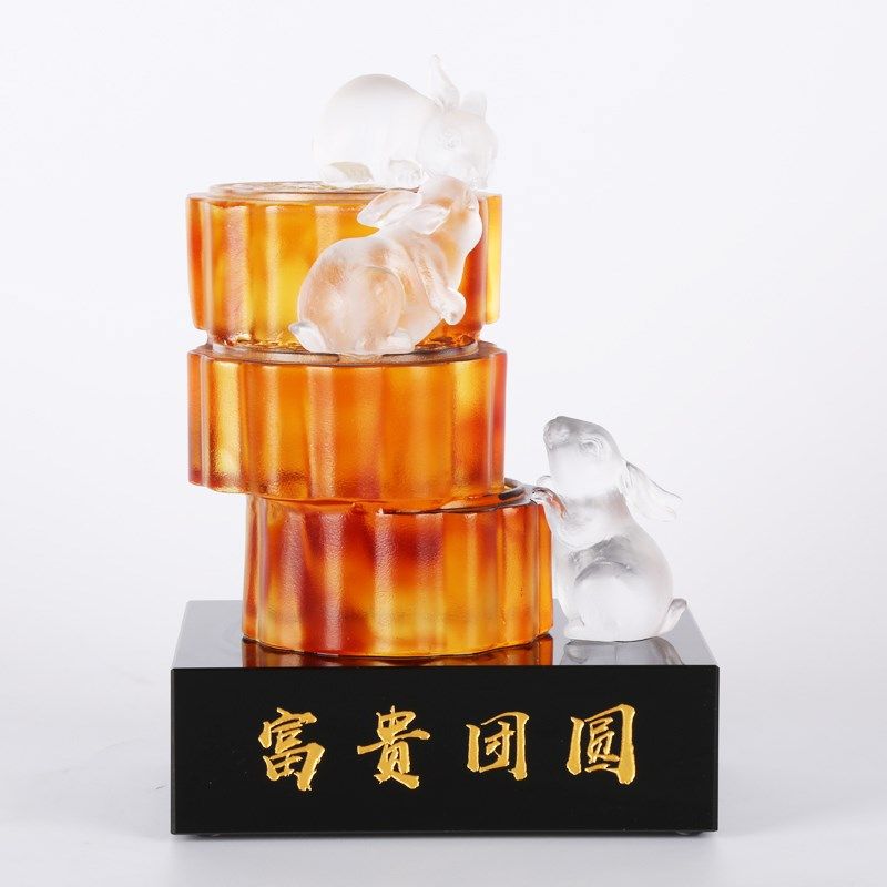 新年礼品富贵团圆兔公司礼品定制logo送领导同事老师纪念品