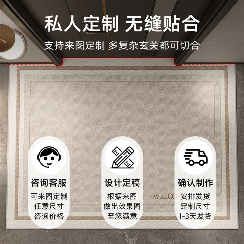 地垫入户门垫2024新款高级感进门脚垫可擦免洗家用玄关防水防滑垫