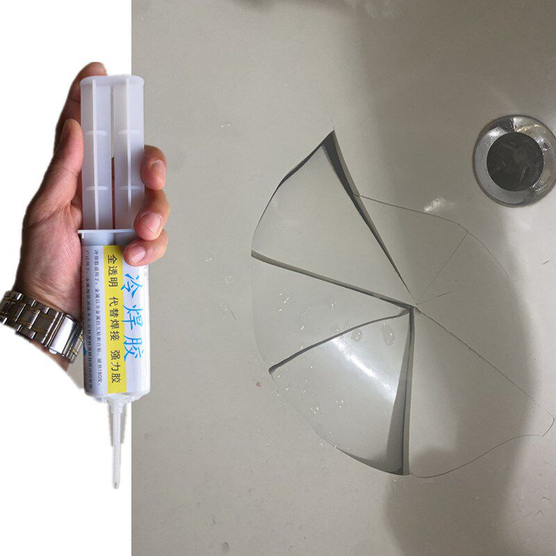 陶瓷洗手盆砸破了修补专用瓷砖胶沾碎H片防水补漏洗脸盆洗衣池裂