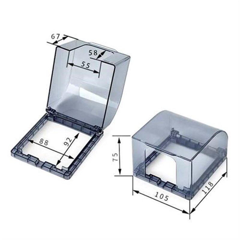 防水盒大号自粘式明装插座加高空气开关带漏电保护卫生间电源罩套