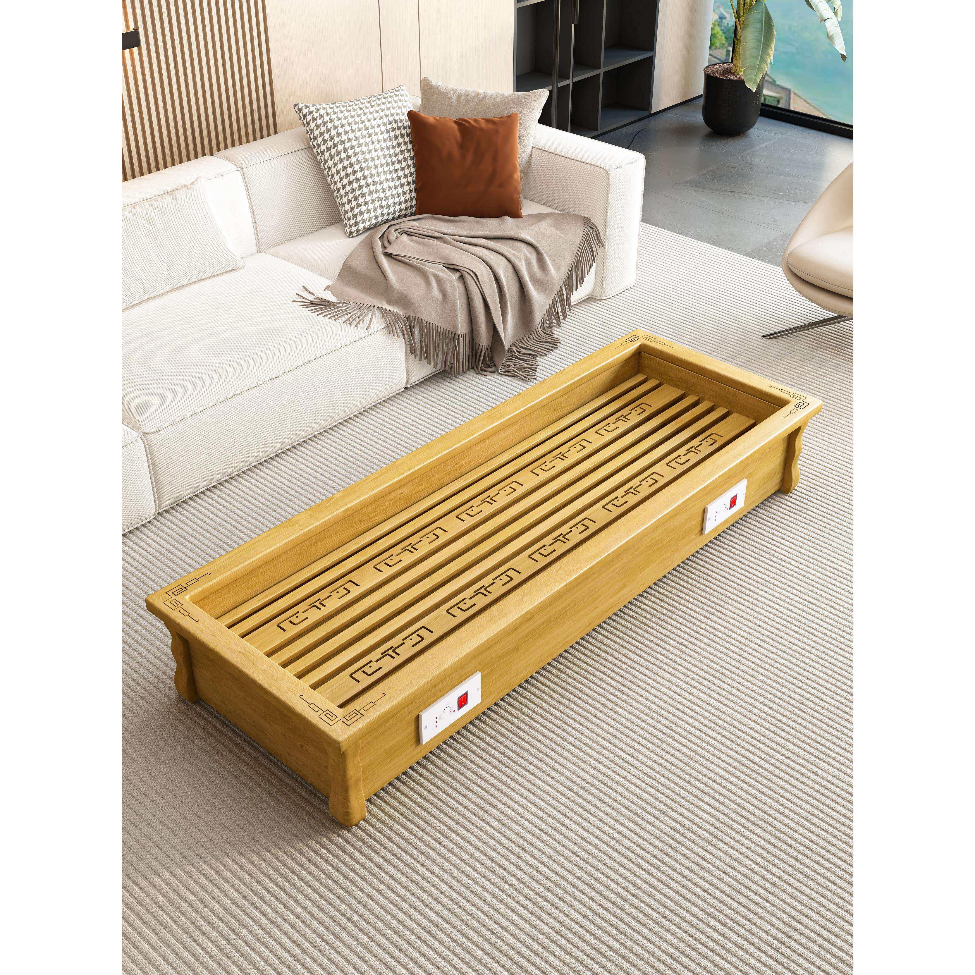 湖南实木取暖器烤火箱电火桶家用烤火炉暖脚烤脚长方形烘脚炉放脚