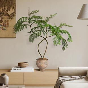 海虹雅林蓝色的花楹彷真绿色植物室内高级感客厅逼真玄关高端轻奢