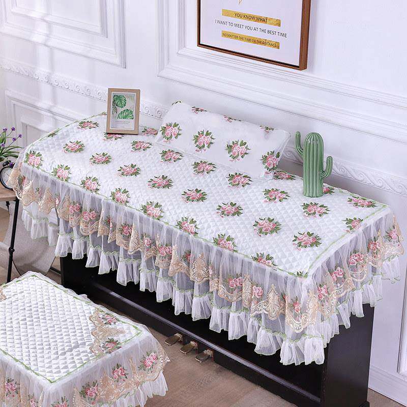 蕾丝电子琴罩88键61键琴套防尘罩轻奢百搭电钢琴套可定制带谱架款