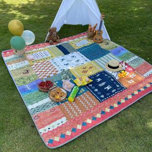 户外野餐垫防潮垫春游垫子可携式加厚加大野炊帐篷地垫沙滩垫可机