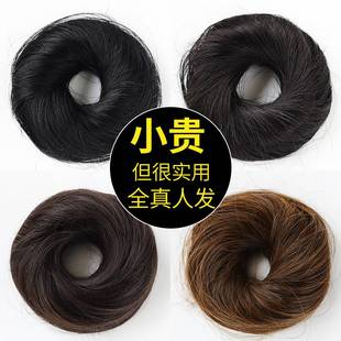 假发发圈丸子头仿真发自然蓬松皮筋女扎头头花短发发量少发圈抓夹