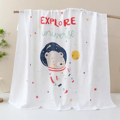 a类棉浴巾婴儿包单盖毯四季竹纤维薄款110透气新生儿宝宝抱被