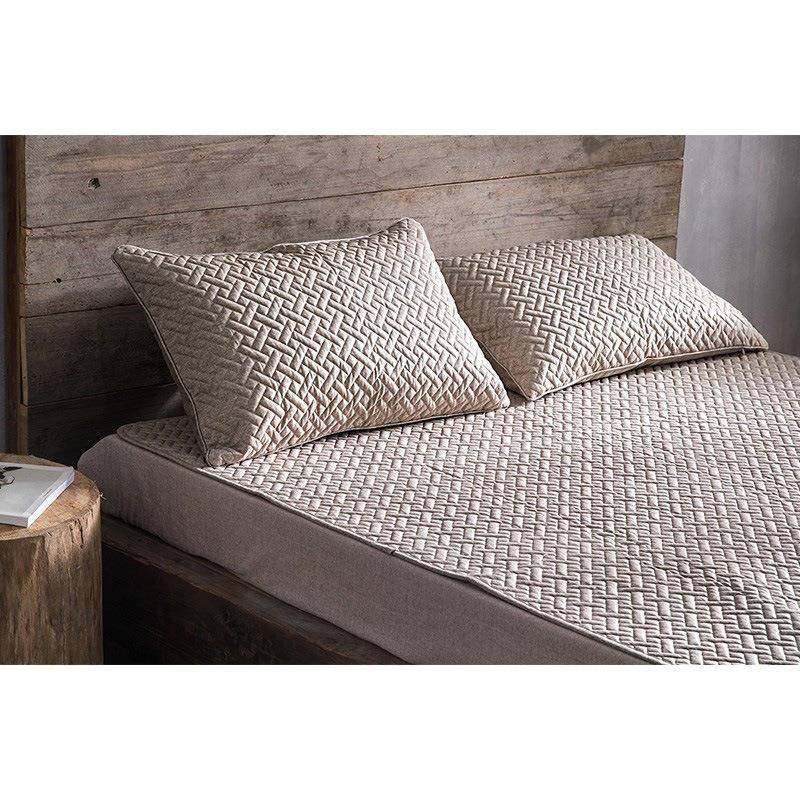 BK9K夏季纯亚麻凉席三件套儿童婴儿宝宝棉麻软席加厚可折叠可