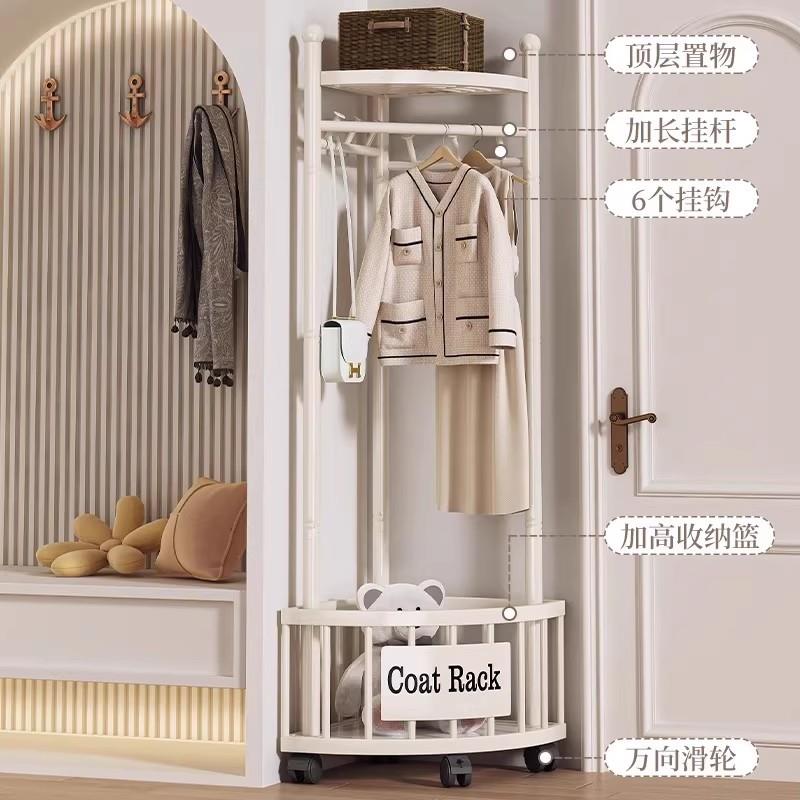 2025新款转角衣帽架落地卧室内挂衣架子轻奢玄关入户门简易晾衣架