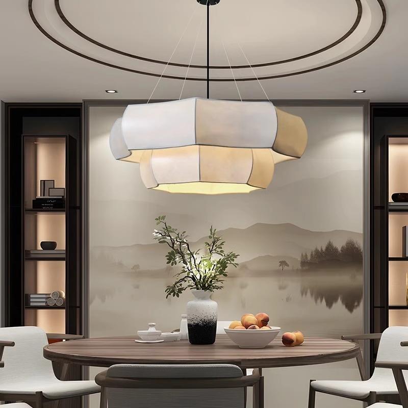 中古风吊灯客厅诧寂餐厅圆桌日式复古新中式创意法式奶油风卧室灯