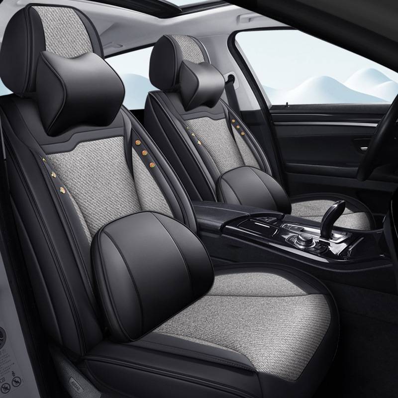 汽车坐垫四季通用座椅套飞度宝来朗逸卡通夏季冰丝座垫全包围座套