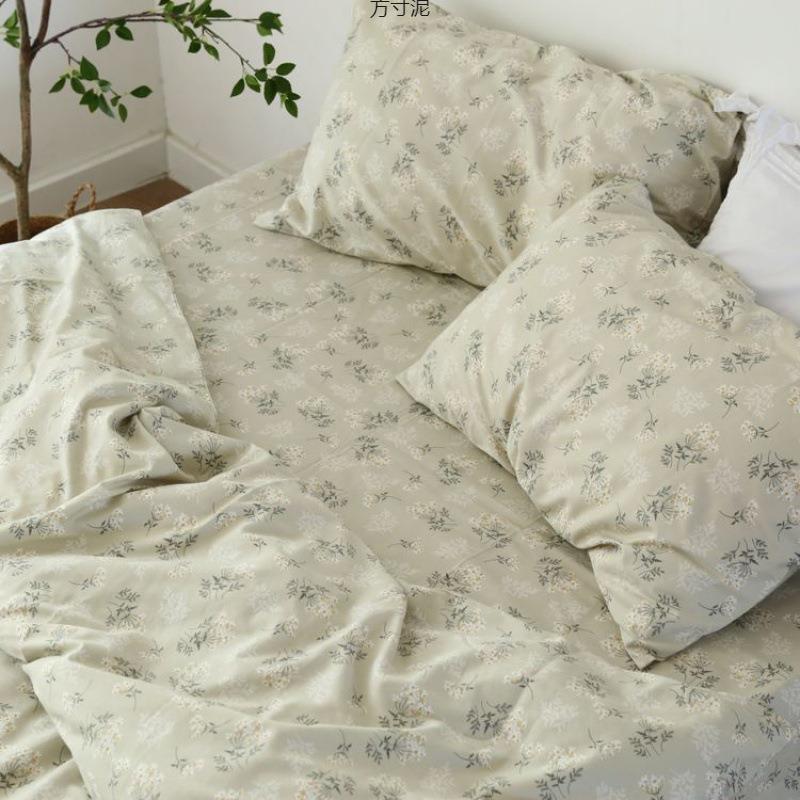 田园风被套单件床单三件套碎花枕套单人双人被罩四季床品一件