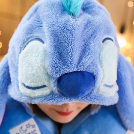 可爱u形护颈枕车载旅行连帽颈枕单人办公室午睡颈椎枕头卡通u型枕