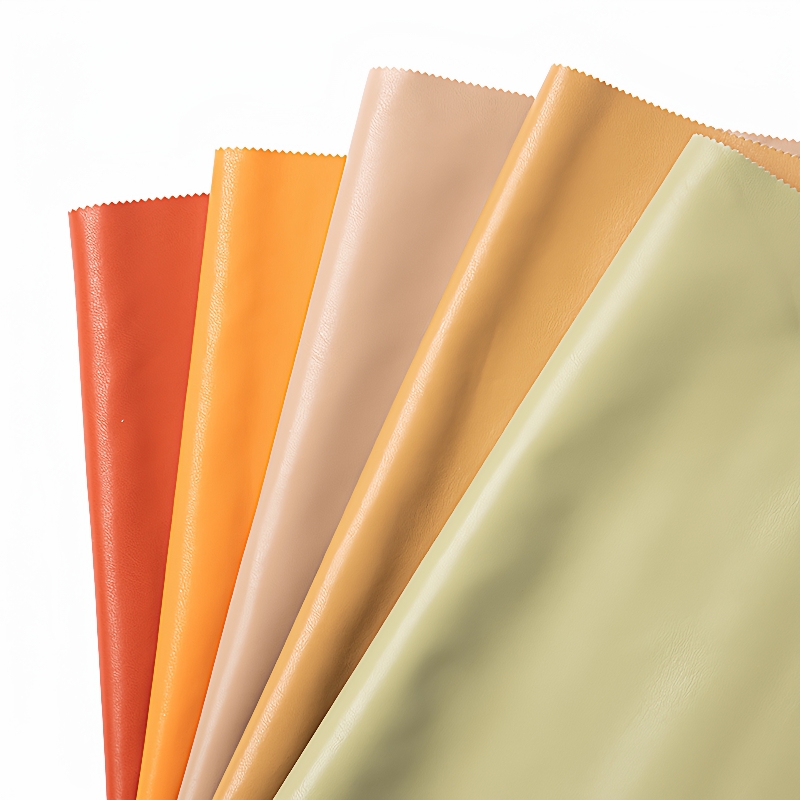 工厂0.4mm棉底PU皮革 细纹时尚皮料皮衣服装皮革材料