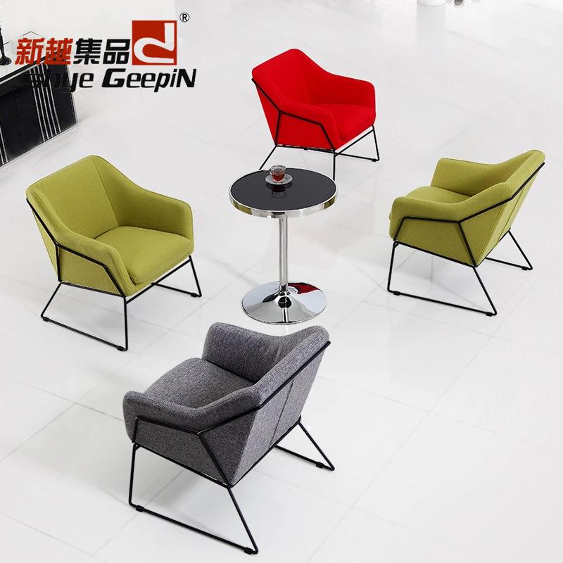 座椅4S店休闲办公椅 银行贵宾室接待洽谈椅公共布艺办公单人沙发