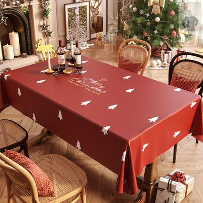 圣诞桌布防水防油免洗新