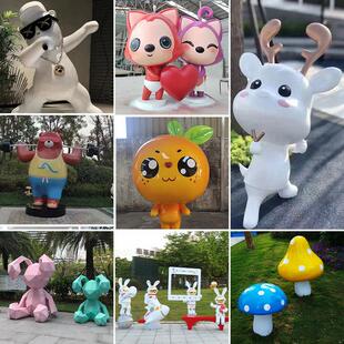 不锈钢雕塑定制玻璃钢泡沫卡通铸铜精神堡垒廊架圆环人物大型摆件