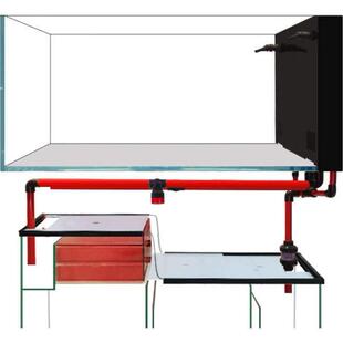 侧溢流鱼缸全套上下水管件背包溢流管件底滤缸进出水管微调阀鸭嘴