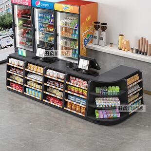 超市收银柜台转角简约现代收款台货架母婴店前台药店文具店柜台吧