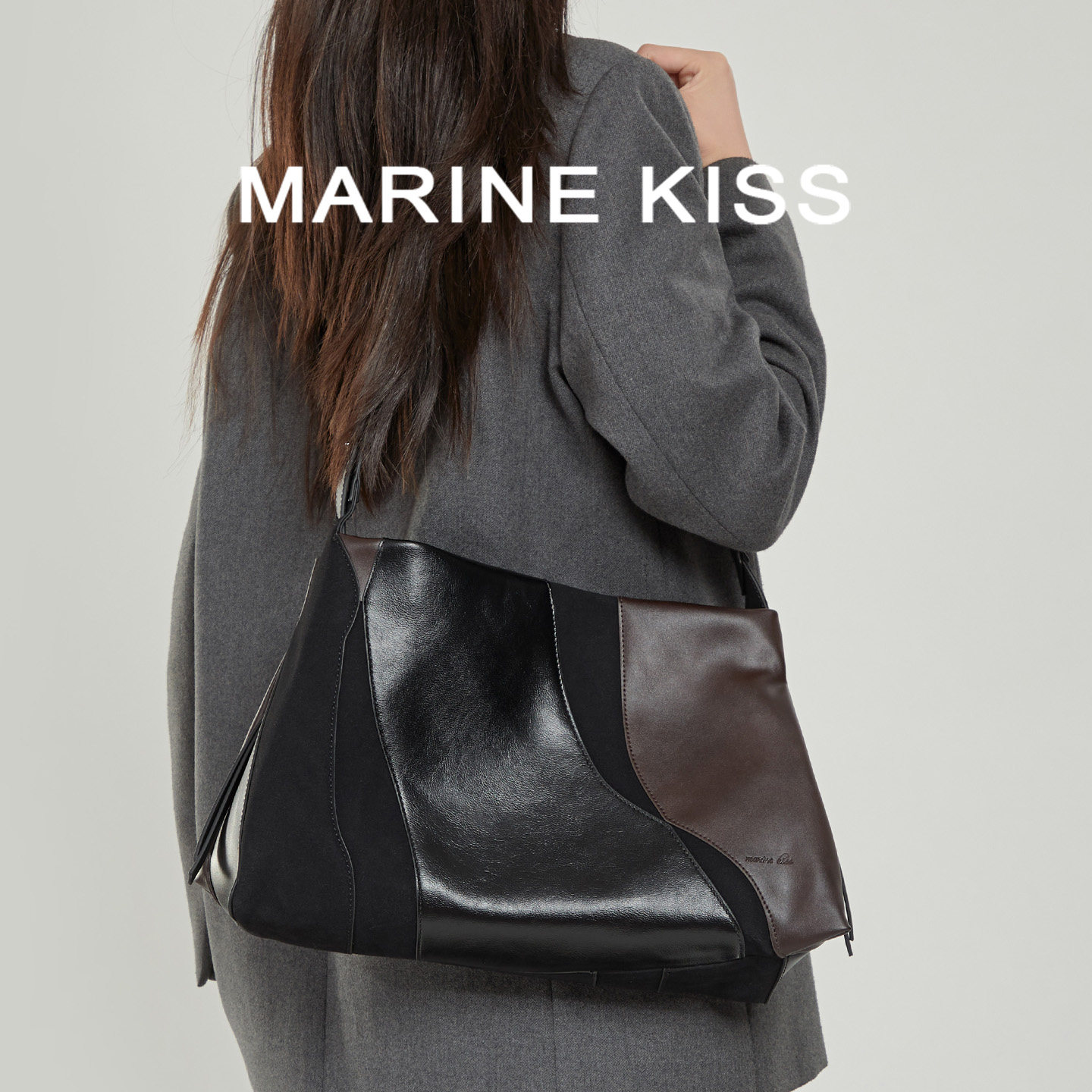 MARINE KISS斜挎托特包女大容量通勤单肩腋下包高级感小众手提包