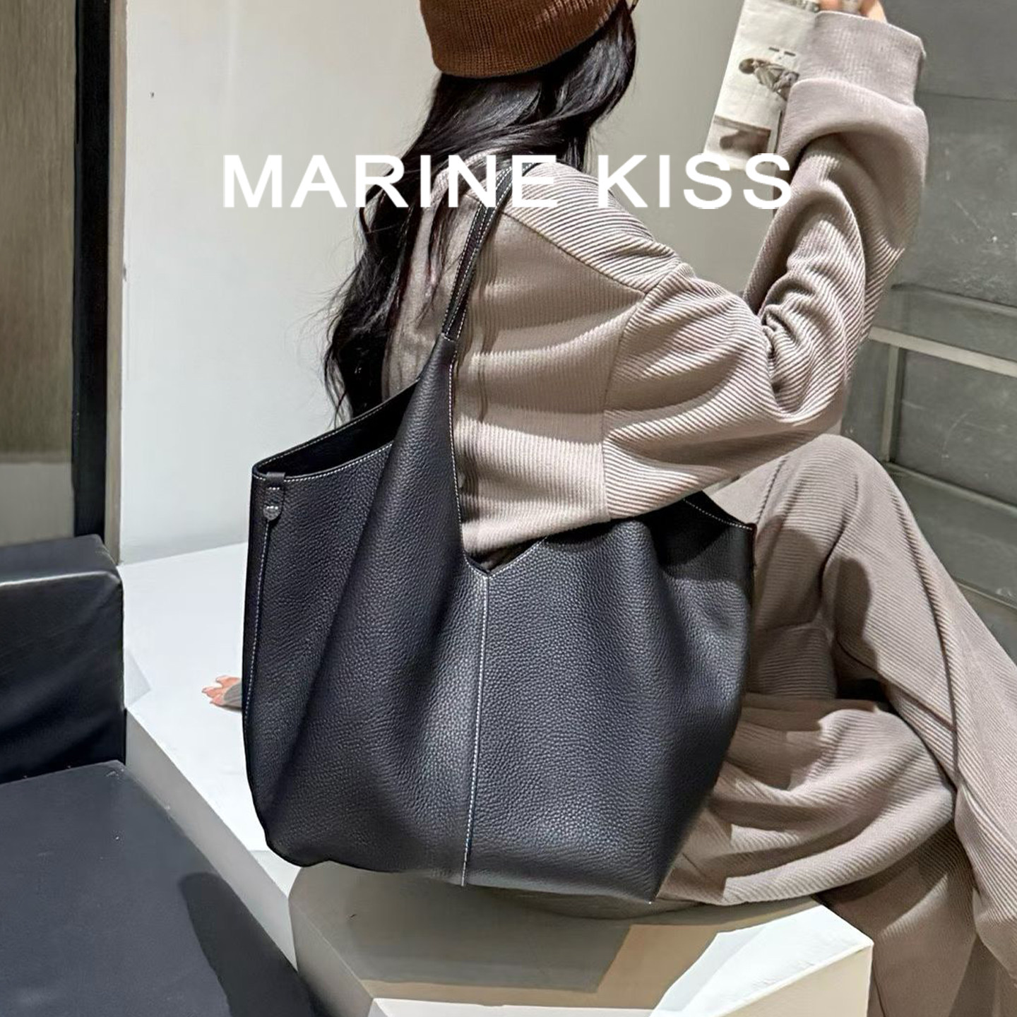 MARINEKISS单肩斜跨通勤包女