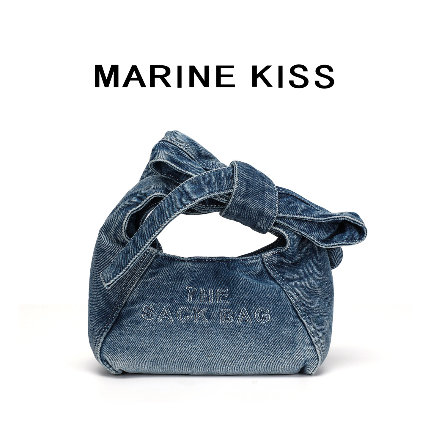 MARINE KISS设计感小众手提包女2026新款通勤牛仔斜挎包小单肩包
