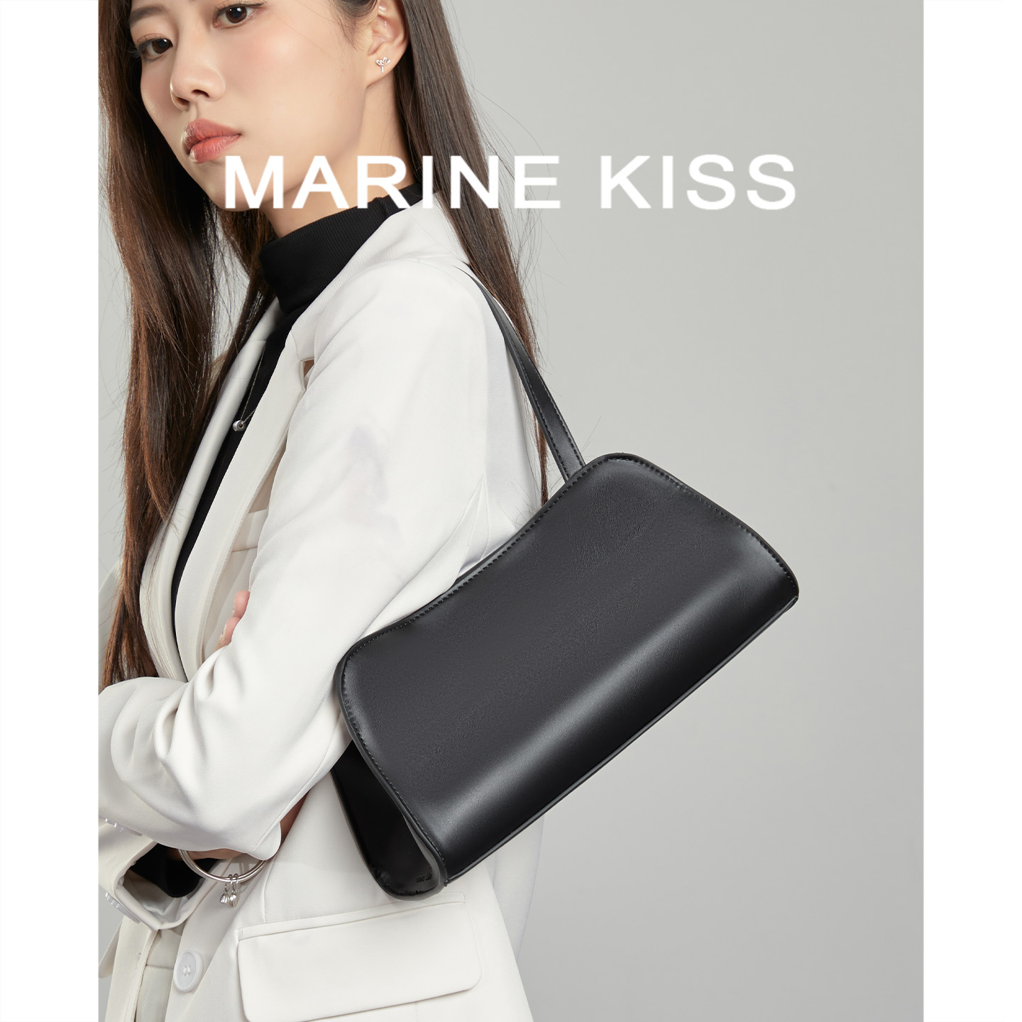 MARINEKISS简约单肩腋下包女