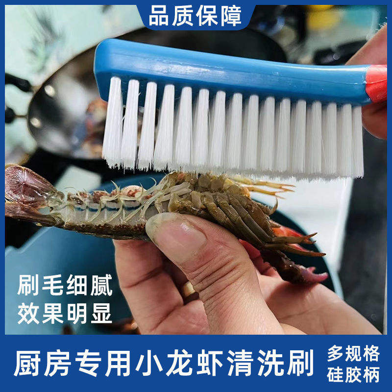 食品级刷子海鲜鲍鱼小龙虾清洗神器厨房专用硬毛刷长柄清洁多功能图片