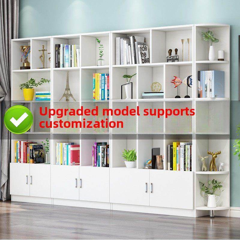 书柜家用落地式简约现代多层格纹储物柜学生组合储物架定制柜书架,住宅家具,单个书柜,淘宝优惠券,粉丝福利购,淘宝优惠卷