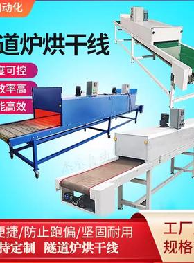 高温隧道炉烘干机流水线不锈钢网带烘干炉铁氟龙烘干线链板输送机