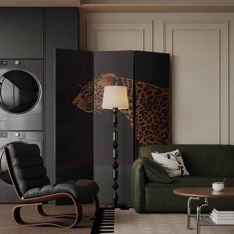 法式中古豹子铝合金屏风隔断客厅装饰移动遮挡折叠沙发背景墙折屏,住宅家具,折屏,淘宝优惠券,粉丝福利购,淘宝优惠卷