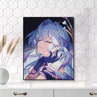 崩坏3星穹铁道崩铁知更鸟钻石贴画 画点钻 画手工diy女孩贴砖石画