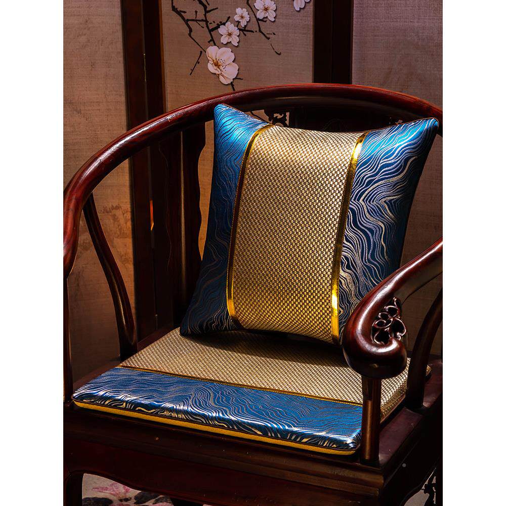 夏季款红木椅子子垫新中式椅垫坐垫冰丝凉垫席OTZ垫座圈椅餐椅茶