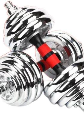 新疆包邮男士电镀哑重铃螺KLD母足铃纯铁实心电镀铃哑家哑用健身