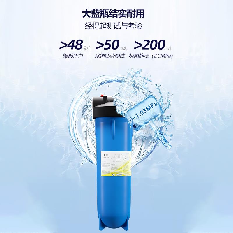 桑水泽大蓝大白瓶家用前置过滤防器自来全N1050LBP屋爆瓶大流量中