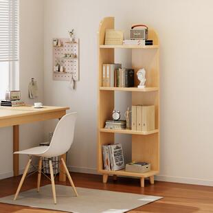 实书架落物地置架客厅木靠墙收纳层家用简易308书柜架展示架多层