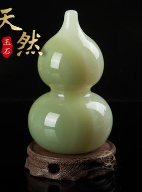 招财客葫芦天xyy-yshl摆件然玉石配五帝钱乔迁新居礼古品厅酒柜镇