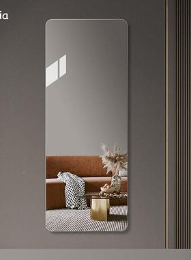 家用无框试厅衣壁挂83076式免打孔自粘全身镜镜防爆客门后衣穿镜