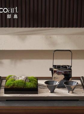 家设居大平层02-10728别墅厌式房间中国风茶茶桌面饰几陈茶具装品