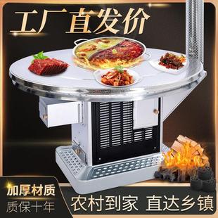 家用柴火炉烧村柴火炉柴农HBT煤两用回风炉室内无烟取暖炉子烤煤