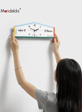 满得钟达免打孔挂钟客表厅家用艺术2025新款餐厅创钟意BHY时挂墙