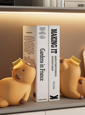 创意卡皮拉书挡摆件饰客厅QJ097玄关电巴桌视柜酒柜书柜面书立架