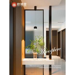 入户玄关吊灯黑色升高级感可降简约围客厅ZPY隔断壁氛龛卧小室床