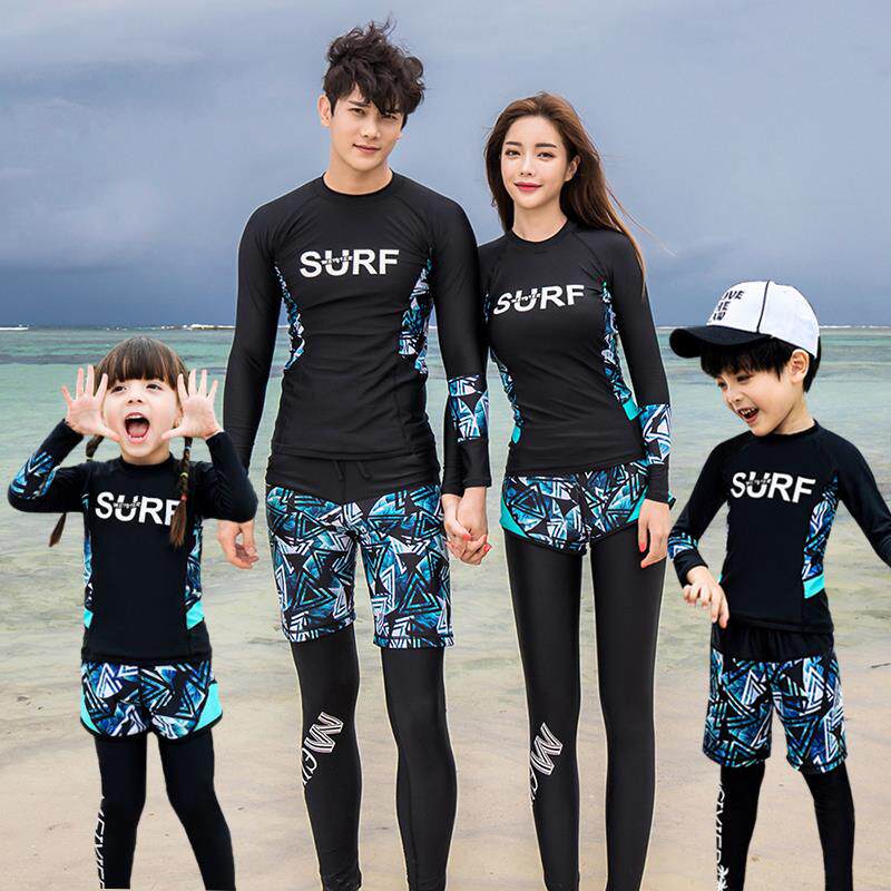 长儿童泳女孩防连身衣756ymr晒袖男童两件式套装宝宝速干 干中大