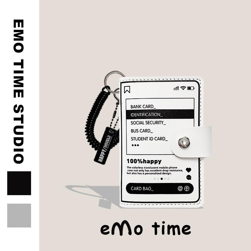 emo黑白ins卡包银行门禁公交地铁学生身份证件多卡位收纳包礼物