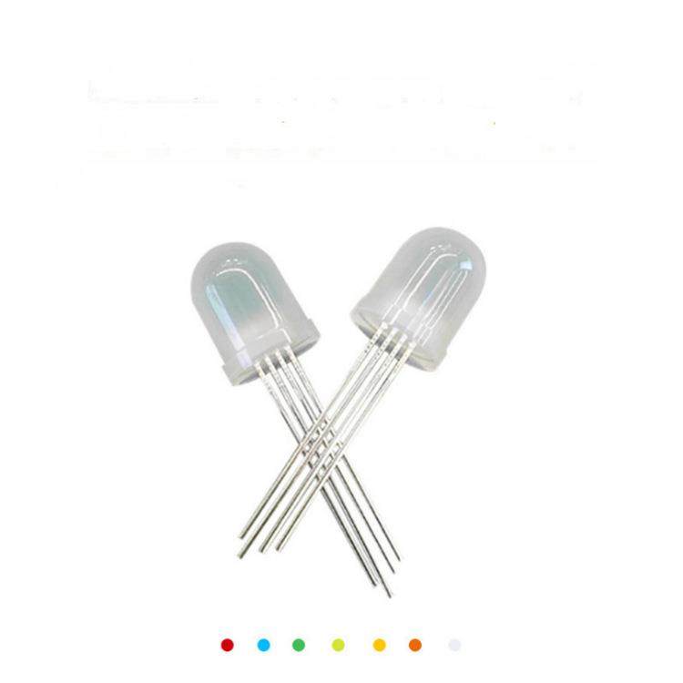 8mm圆头全彩四脚透明共阳直插led发光二极管F8RGB全彩灯珠高亮度,农用物资,其他肥料,淘宝优惠券,粉丝福利购,淘宝优惠卷
