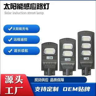 LED一体化太阳能路灯200W户外带人体感应灯农村道路工程灯庭院灯