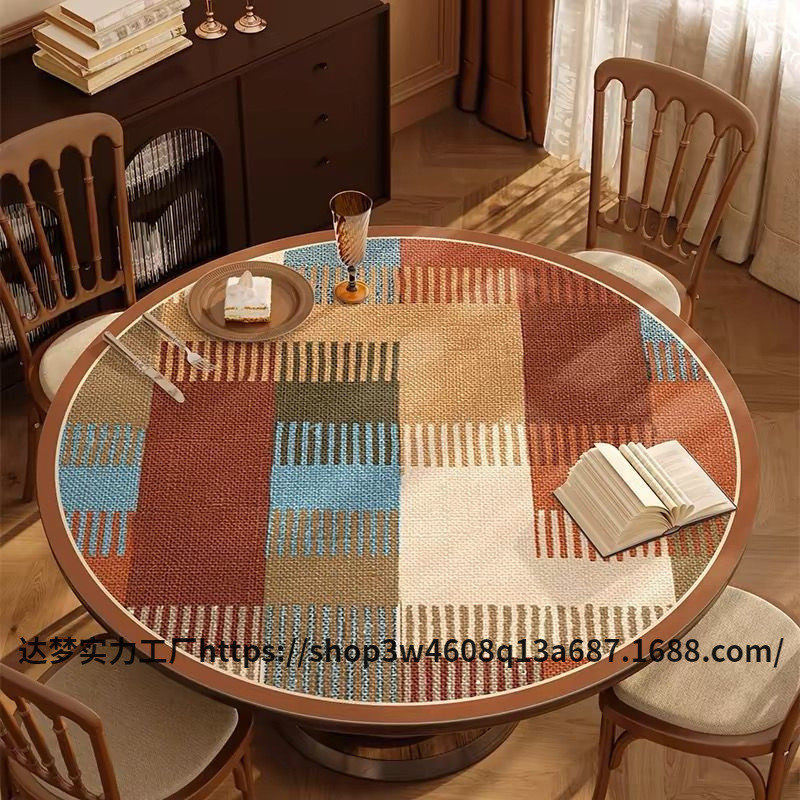 圆形PVC桌垫美式防水防油免洗圆桌餐桌垫茶几桌布台布桌面保护垫,居家布艺,桌布,淘宝优惠券,粉丝福利购,淘宝优惠卷