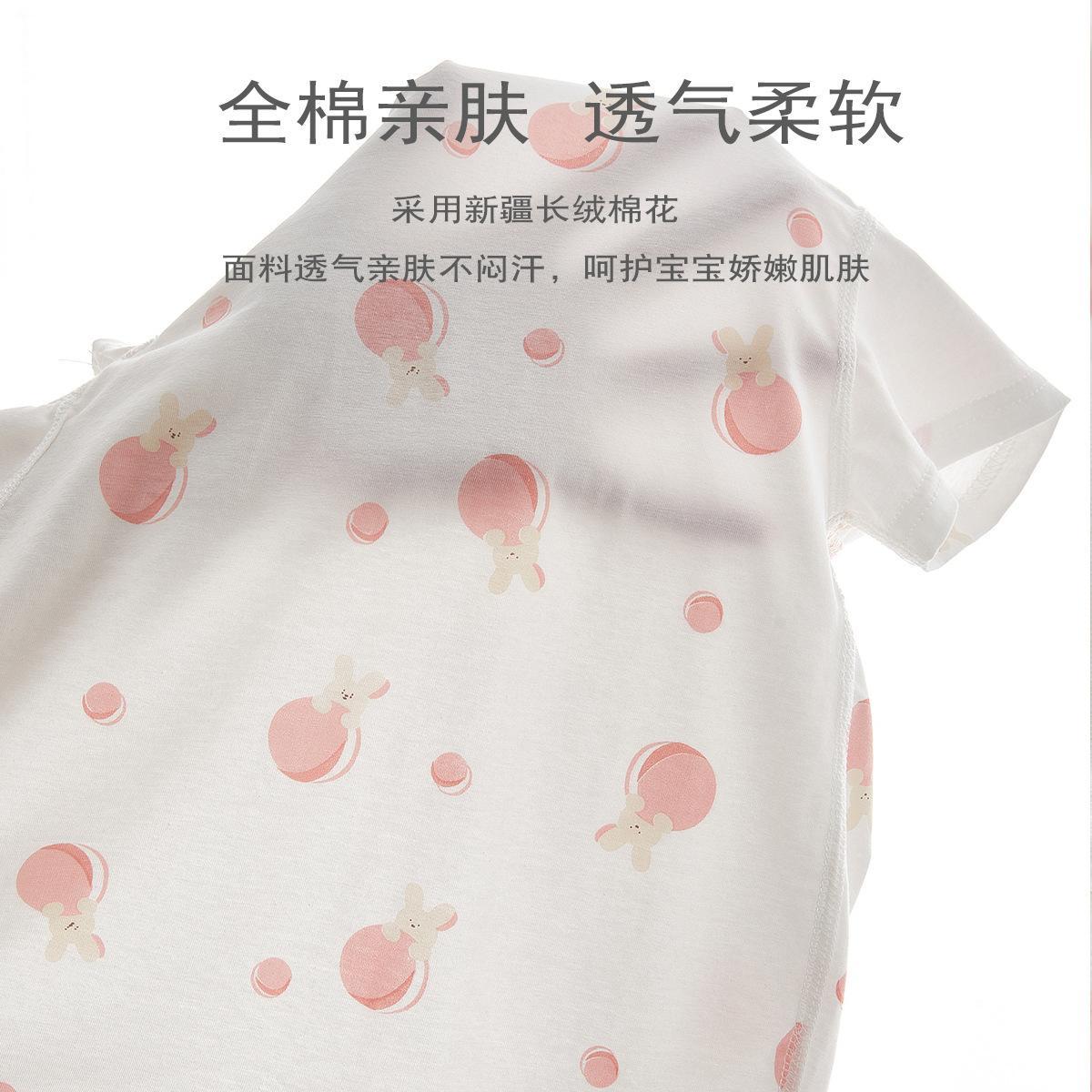 儿夏季衣服薄款新生棉短袖连体衣女宝宝夏装公主甜美哈衣厂家